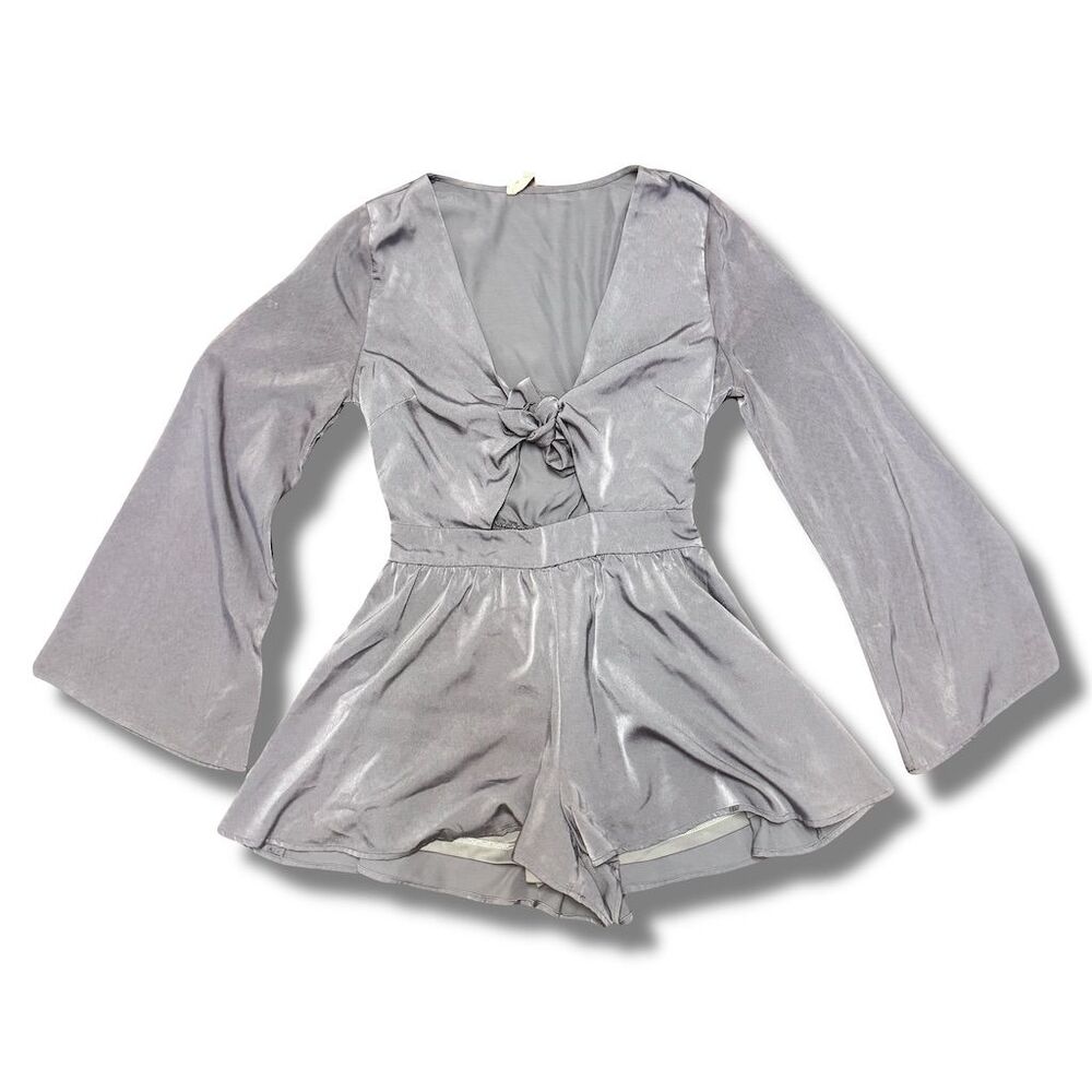 Illa Illa Women's Silver One Piece Playsuit Size S Party Cocktail